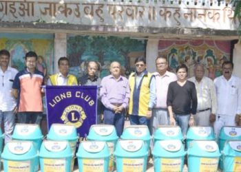 લાયન્સ ક્લબ ઓફ જામનગર ઈસ્ટ દ્વારા સ્મશાનમાં ૧૮ ડસ્ટબીન મુકાયા