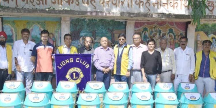 લાયન્સ ક્લબ ઓફ જામનગર ઈસ્ટ દ્વારા સ્મશાનમાં ૧૮ ડસ્ટબીન મુકાયા