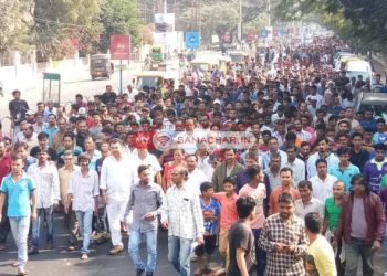 ખારવા સમાજના પૂર્વ પ્રમુખની હત્યાનો મામલો,યોજાઇ વિશાળ રેલી,અપાયું આવેદન..