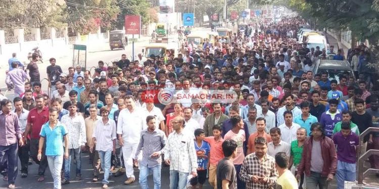 ખારવા સમાજના પૂર્વ પ્રમુખની હત્યાનો મામલો,યોજાઇ વિશાળ રેલી,અપાયું આવેદન..