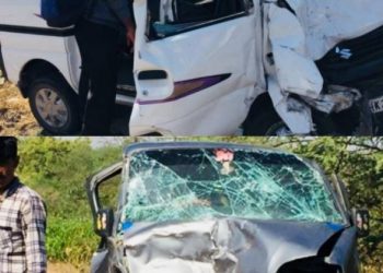 આરાધનાધામ નજીક અથડાઈ બે કાર..અને આટલા થયા ઈજાગ્રસ્ત..