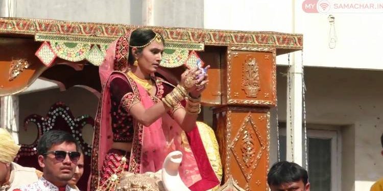 દીક્ષાર્થી જિનાલી મહેતાની ભવ્યાતીભવ્ય શોભાયાત્રા..જુઓ VIDEO