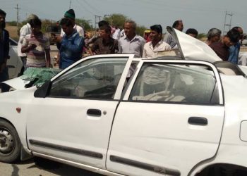 દ્વારકા પોરબંદર હાઈવે પર અકસ્માત,દંપતીનું મોત 