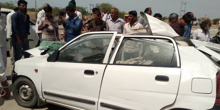 દ્વારકા પોરબંદર હાઈવે પર અકસ્માત,દંપતીનું મોત 