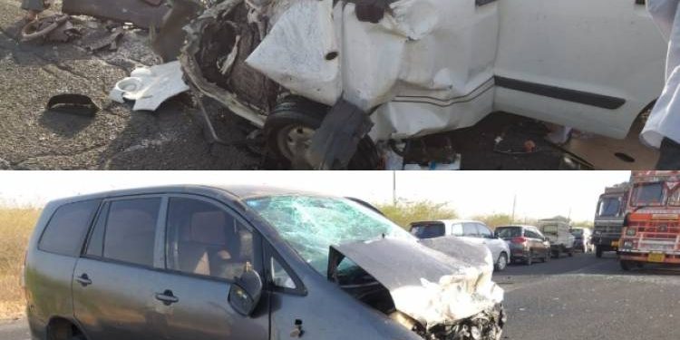 બે કાર વચ્ચે અકસ્માત 4 ના મોત
