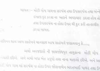 મોટી ગોપના સરપંચ -ઉપસરપંચ પતિઓના રસપ્રદ અને રોચક રાજ-કાજ…