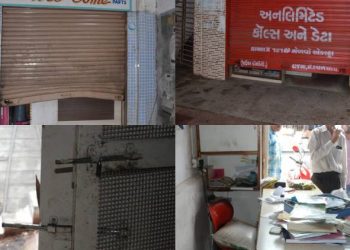 જામનગર બે  દુકાનોના શટર ઊંચક્યા,જયારે બે ના તૂટ્યા તાળા