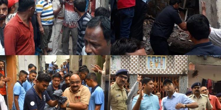 જામનગરમાં બે માળ નું મકાન ધરાશાઈ થવાનો મામલો એક મૃતદેહને બહાર કઢાયો જ્યારે અન્ય બે લોકો હજુ પણ છે દટાયેલાં