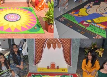 જામનગરની બહેનોએ બનાવી અદભૂત રંગોળીઓ…