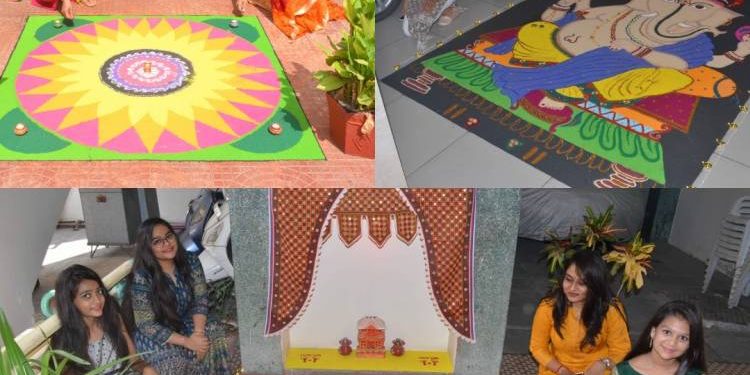 જામનગરની બહેનોએ બનાવી અદભૂત રંગોળીઓ…