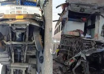 સૌરાષ્ટ્ર તરફ જતી લક્ઝરી બસ અને ટ્રક વચ્ચે અકસ્માત, 3નાં મોત