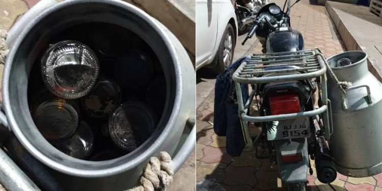 દૂધવાળો બન્યો બૂટલેગર, દૂધના કેનમાં દારૂની બોટલ ભરી કરતો હેરાફેરી !