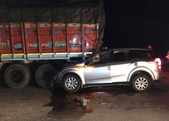 જામનગર પાસીંગની કાર અને ટ્રક વચ્ચે અકસ્માત, 5 ના મોત