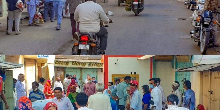 ખંભાળિયામાં અનાજ માટેની નહીં, પરંતુ બીડી, બજર લેવા લાગી કતારો