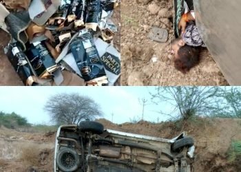 દારુ ભરેલ કાર પલટી મારી અને ચાલક મોતને ભેટ્યો