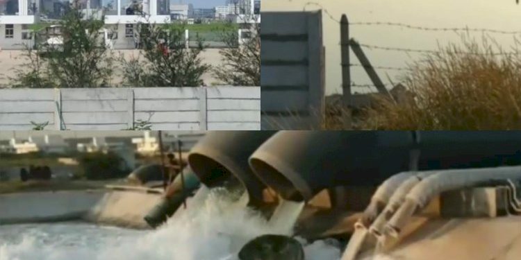 વરસાદી પાણીસાથે કુરંગાની ઘડી કંપનીના પ્રદુષણ ખેતરોમા ફરી વળતા ત્રાસ