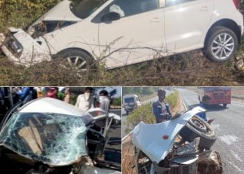 એ અકસ્માત કેવો ગંભીર હશે કે કારના બે ટુકડા થઇ ગયા…