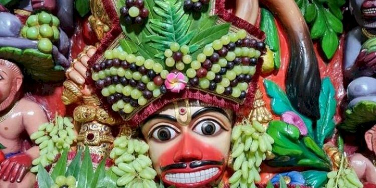 સુપ્રસિદ્ધ સાળંગપુર ખાતે શ્રી કષ્ટભંજન દાદાને લીલી તથા કાળી દ્રાક્ષનો અન્નકૂટ અને શણગાર