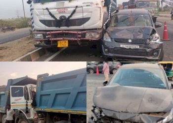 મોરબી નજીક હાઇવે પર એક સાથે 5 વાહનો વચ્ચે થયો અકસ્માત