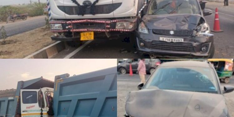 મોરબી નજીક હાઇવે પર એક સાથે 5 વાહનો વચ્ચે થયો અકસ્માત