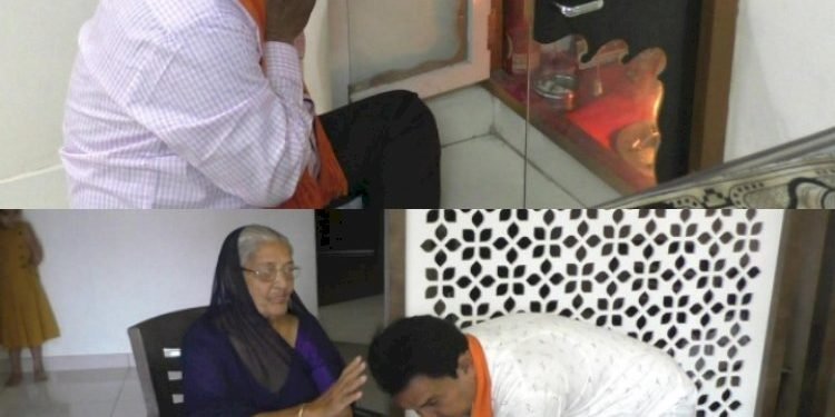 ભાજપના દિગ્ગજ ઉમેદવારોએ ફોર્મ ભરતા પૂર્વે લીધા ભગવાન અને વડીલોના આશિર્વાદ