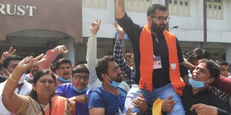 જામનગર વોર્ડ 14 ભાજપની પેનલ નો ડંકો