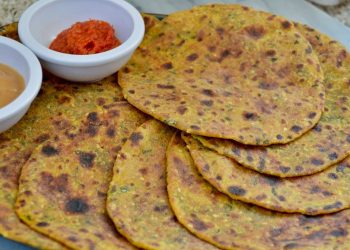 ચોરી કરવા આવેલ તસ્કરે આરામથી થેપલા સોસ અને ચટણીની મોજ માણી