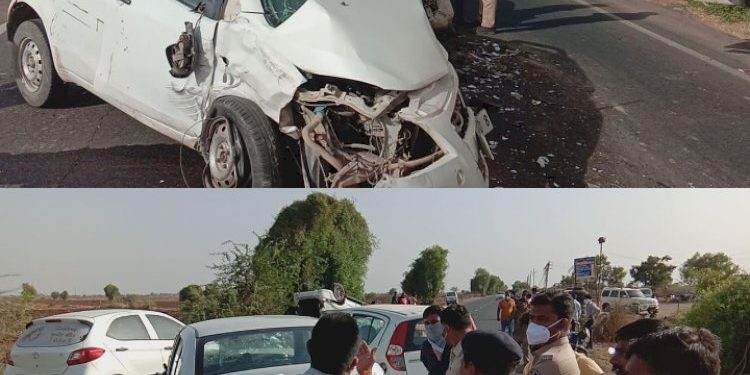 3 કાર વચ્ચે સર્જાયો અકસ્માત, 1 નું મોત, 8 ઈજાગ્રસ્ત