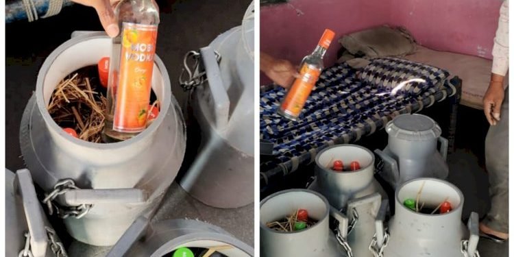 દુધના કેનમાંથી નીકળી એક બાદ એક દારૂની બોટલો…