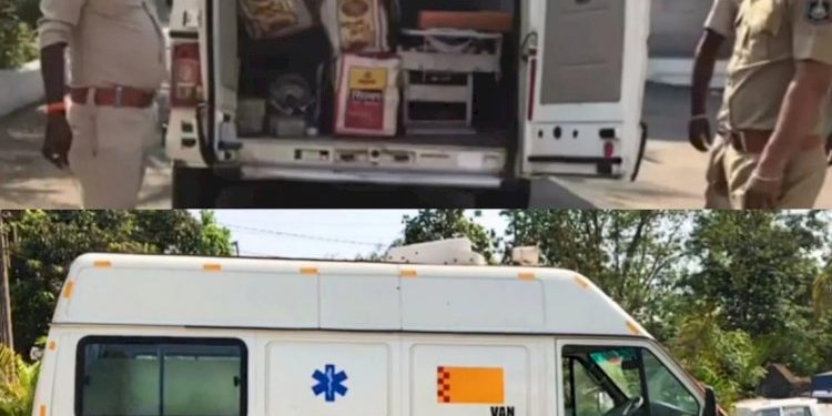 એમ્બ્યુલન્સમાં દર્દી નહિ…દારૂની હેરફેર..!