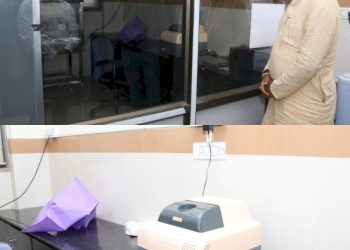 ખંભાળીયા જનરલ હોસ્પિટલ ખાતે નવી RTPCR લેબનું લોકાર્પણ કરતા રાજયમંત્રી ધર્મેન્દ્રસિંહ જાડેજા