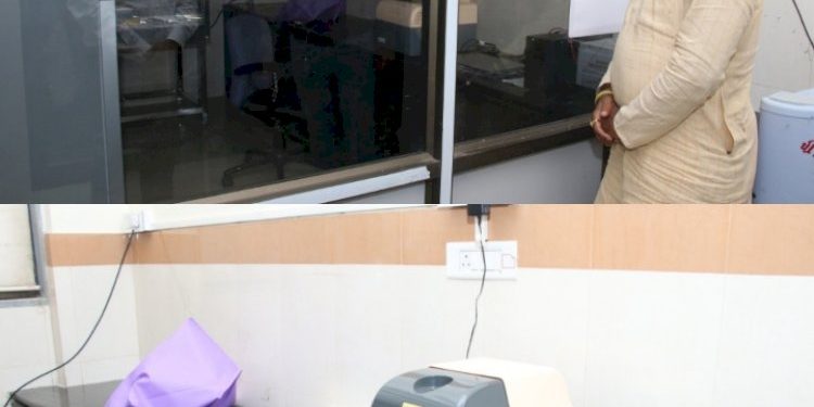 ખંભાળીયા જનરલ હોસ્પિટલ ખાતે નવી RTPCR લેબનું લોકાર્પણ કરતા રાજયમંત્રી ધર્મેન્દ્રસિંહ જાડેજા