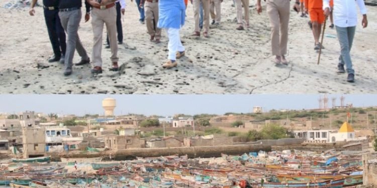 તાઉતે વાવાઝોડા, દેવભૂમિ દ્વારકા ખાતે રાજયમંત્રી ધર્મેન્દ્ર્સિંહ જાડેજાની હાજરી, રૂપેણ બંદરની મુલાકાત લઇ તંત્રની વ્યવસ્થાઓની સમીક્ષા કરી