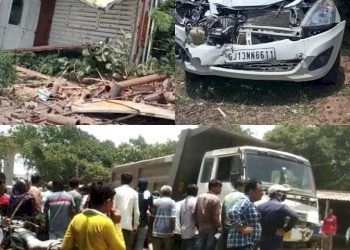 હાઇવે પર નશામા ધુત ડમ્પર ચાલકે ત્રણ વાહનોને હડફેટે લીધા