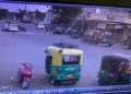 જામનગર: નુરી ચોકડી પાસે અકસ્માતની ઘટના CCTV માં કેદ
