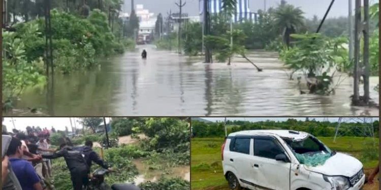 ભારે વરસાદને કારણે 15 લોકો વાહન સાથે તણાયા, અહીં તળાવમાં શહેર હોય એવી સ્થિતિ