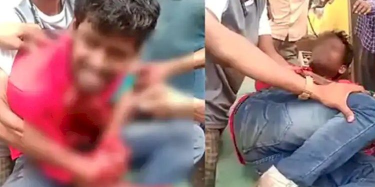 શહેરના રસ્તા પર અચાનક જ યુવક બ્લેડ વડે પોતાનું ગળું કાપવા લાગ્યો,