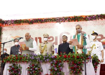 રાજભવન ખાતે ગુજરાતના મુખ્યમંત્રી તરીકે ભૂપેંદ્ર પટેલની શપથવિધિ સંપન્ન