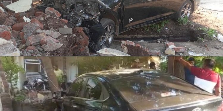 શરુ સેક્શન રોડ પર ઘરમાં ઘુસી ગઈ કાર જુઓ આ તસ્વીરો