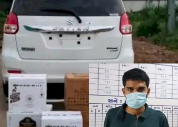 કારમાં દારુની બોટલો ભરીને નીકળેલ પોલીસ કોન્સ્ટેબલ પોલીસને હાથે જ ઝડપાઈ ગયો 