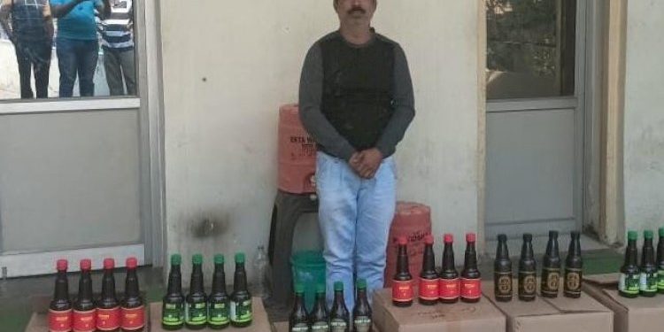 હર્બલ પ્રોડક્ટના ઓથા હેઠળ આલ્કોહોલયુકત પીણાની બોટલોનો વેપાર ઝડપાયો