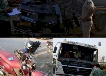 4 વાહનો વચ્ચે અકસ્માત, 1 નું મોત તો અન્ય ત્રણ થયા ઈજાગ્રસ્ત 