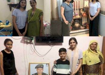 વિધિ જાદવ વેકેશનમાં હિલસ્ટેશન કે પ્રવાસધામ પર જવાના બદલે દેશ માટે શહીદ થયેલા જવાનોના પરિવારો વચ્ચે જઈ તેમના દુ:ખને હળવું કરે છે