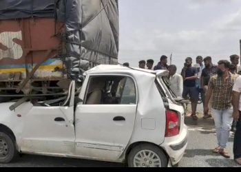 કાર અને ટ્રક વચ્ચે અકસ્માત, કાર ચાલકનું ઘટનાસ્થળે જ મોત