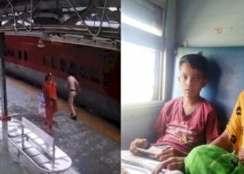 રાજકોટ સ્ટેશન પર ચાલતી ટ્રેનમાં ચડતી વખતે ટ્રેનમાંથી નીચે પડી ગયેલા બાળકનો RPF ની મહિલા કોંસ્ટેબલએ જીવ બચાવ્યો