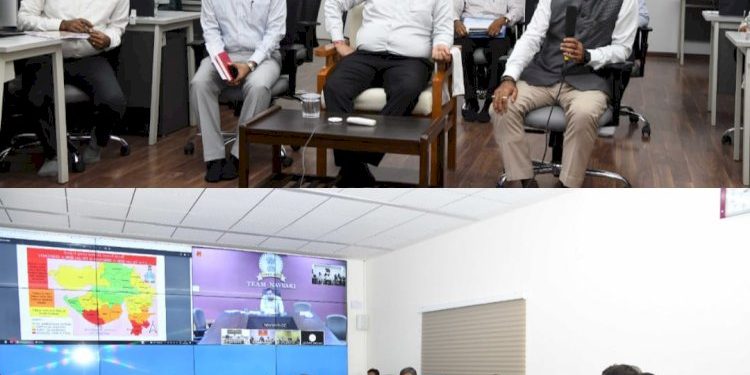 મુખ્યમંત્રીએ રાજ્યના વરસાદ પ્રભાવિત અને રેડ અલર્ટ જાહેર થયેલા 5 જિલ્લાની વરસાદી સ્થિતીનો તાગ સી.એમ. ડેશબોર્ડના માધ્યમથી મેળવ્યો