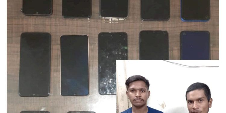 જામનગર, ધ્વારકા અને રાજકોટમાંથી મોબાઇલ ફોનની ચોરી કરનાર 2 ઇસમોને જામનગર એલસીબીએ ઝડપી પાડ્યા