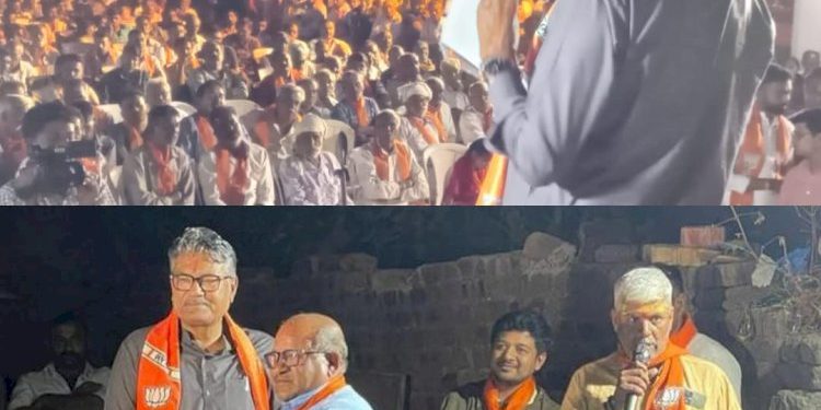 આમરા અને સિક્કા ગામના સંખ્યાબંધ આગેવાનોએ રાઘવજીભાઈ પટેલને હસ્તે ભાજપનો ખેસ પહેર્યો