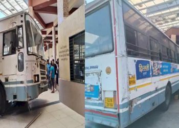 S.T બસમાં ના લાગી બ્રેક… સીધી જ ઘુસી ગઈ પૂછપરછ બારીમાં…!