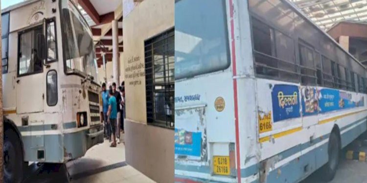 S.T બસમાં ના લાગી બ્રેક… સીધી જ ઘુસી ગઈ પૂછપરછ બારીમાં…!